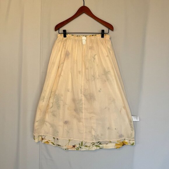 H&M Conscious Meadow Flowers Collection Butter Yellow Long Midi  Skirt Size M - Picture 10 of 14